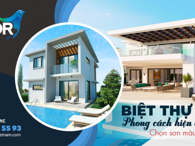 Chọn màu sơn cho biệt thự hiện đại