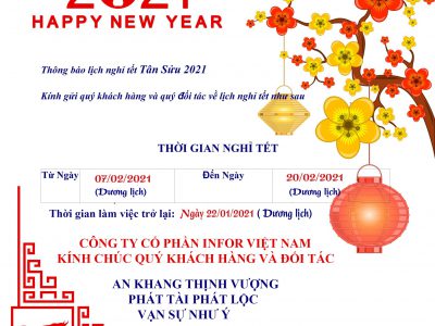 THÔNG BÁO LỊCH NGHỈ TẾT ÂM LỊCH 2021